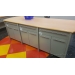 Millwork Blonde/Grey Island Counter Dual Side Cabinets & Drawers